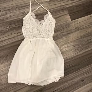 White lace romper